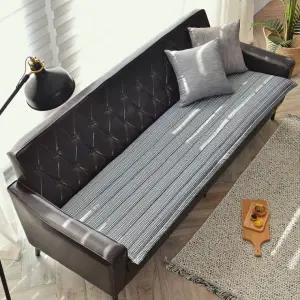 나노체크 고밀도 피치스킨 쇼파패드/ 카우치 소파 커버 매트 깔개 사계절 쇼파방석 2인용 3인용 4인용