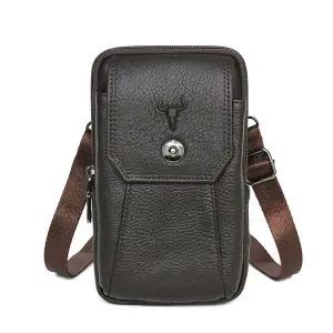 [하프클럽/]남성 가죽 미니 크로스백 숄더백 데일리 보조 가방