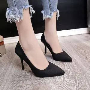 [하프클럽/]여성 여성구두 스웨이드 4컬러 하이힐 스틸레토 펌프스힐 킬힐