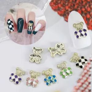 고품질 네일아트 곰돌이체크파츠 곰돌이스톤 케릭터 체크 (WFKAN7N)