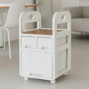 홈 사무실 이동식 트롤리 서랍 2단 수납장