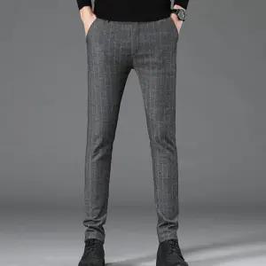 얇은 슬림핏 테이퍼드슬랙스 직장인 남성카고바지 남성스판바지 남성슬랙스