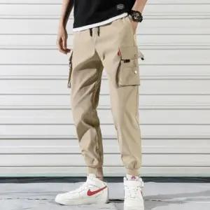레저 캐주얼바지 캐주얼조거 팬츠 아웃도어 골프 카고 4컬러 면바지