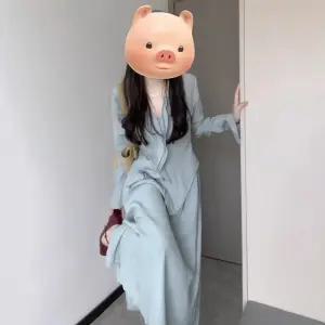 여성 고급세련핏 정장세트 추동 긴팔 원피스 셔츠 롱 스커트 세트 투피스 인기4