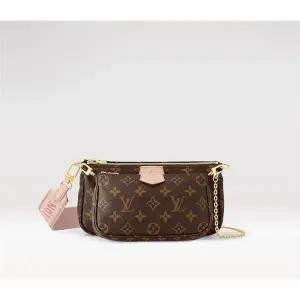 [LOUIS VUITTON]멀티 포쉐트 악세수아 모노그램 캔버스 크로스백 로즈 클레르 97301340