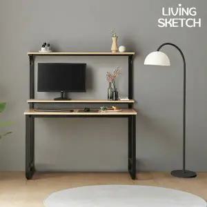 [리빙스케치] 국내제작 옥스퍼드 900 높은 선반형 2단 A타입 책상[착불]E0등급 학생용 컴퓨터