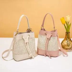 버킷백 복조리백 라탄 여름가방 밀짚포켓 여자 예쁜