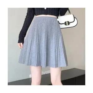 여성 트렌디 아이템 스커트 미니 임부복니트 캐주얼 슬림핏 플리츠 A라인 HT4
