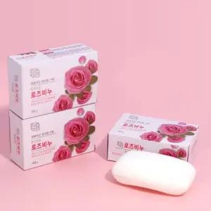 세수 클렌징 비누 바디 핸드 비누 로즈 비누 4개입 비누 수제비누