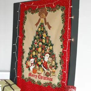 성탄 트리 모양 패브릭 가리개 벽면 장식천 가림막 트리가리개