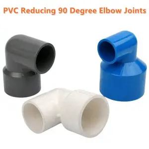 PVC레듀샤 1PC ID 20~50mm PVC 90도 팔꿈치 관절 파이프 커넥터 정원 관개 물 수족관 물고기 탱크