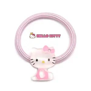 헬로키티 캐릭터 핑크 머리끈 유아헤어핀 헤어핀 머리끈 귀걸이