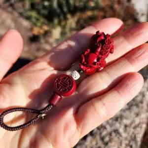 [하프클럽/]액운 경면주사 단사 비휴 키홀더