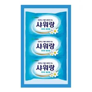 무궁화 샤워랑 화이트 프로랄 세수 비누 130g 3개입 세수비누 세안비누
