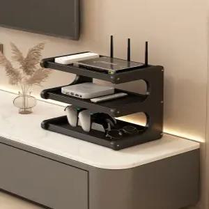 셋톱박스 선반 공유기 와이파이 거치대 정리 브라켓 티비 거실 정리대