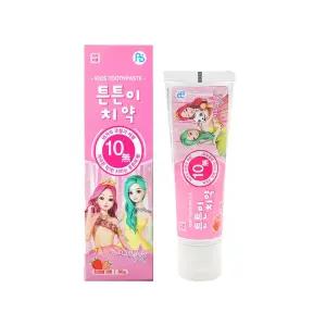 시크릿쥬쥬 튼튼이 어린이 치약 80g 천연딸기향 유아치약 어린이치약