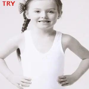 [하프클럽/]여아용 순면 기본 런닝옷 크리켓 화이트 속옷 여아 런닝셔츠