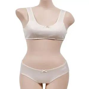 [하프클럽/]하트 디자인 노와이어 주니어 1단계 브라 팬티 어린이 속옷
