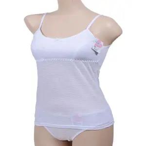 [하프클럽/]주니어 면 브라 끈 스트라이프 디자인 깔끔한 런닝탑 편안한 착