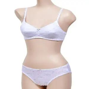 [하프클럽/]하트무늬 주니어 브라 노와이어 2단계 AA컵 발랄한 디자인 편안