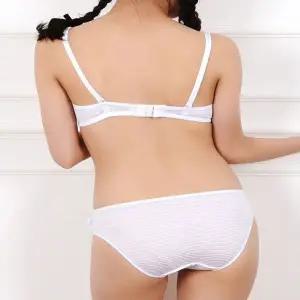 [하프클럽/]주니어 3단계 A컵 브라팬티 스트라이프 패턴 청소년 여성 팬티