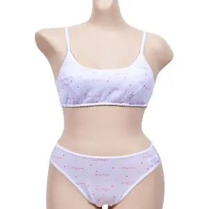 [하프클럽/]하트 물결패턴 주니어 스포츠 브라팬티세트 1단계 어린이 속옷