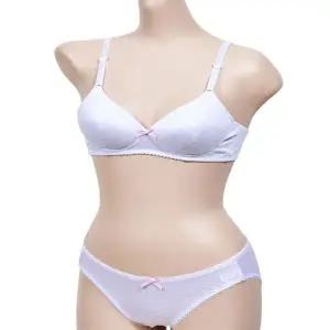 [하프클럽/]청량한 색감의 주니어 리본포인트 AA컵 2단계 아동용 컵