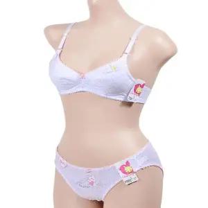 [하프클럽/]도트 패턴 주니어 브라팬티 A컵 3단계 어린이 속옷