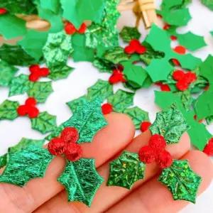 [하프클럽/]펠트 장식 04 크리스마스 열매 백개입 작은 1봉