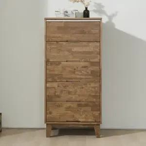 고무나무 서랍장 드레스룸서랍장 5단서랍장 옷서랍장 원목 600 서랍수납장
