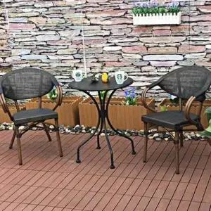 세트 2인용카페 테이블 야외용 원형 마당 꾸미기 2인 WFGWBKU