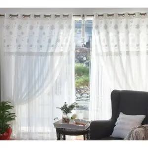 지나송 침실 암막커튼 웨딩스타일 애슐리 대형 화이트