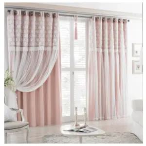 지나송 암막 커튼 사계절 로망 웨딩스타일 대형 핑크
