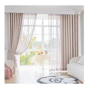 지나송 암막 커튼 신혼 고급 스팽클 특대형 연핑크