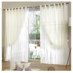 지나송 암막 커튼 거실 순수 웨딩스타일 대형 화이트