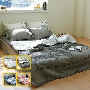 더크린 러플 시어서커 이불베개커버세트 SS 4컬러 (KYR-WC580FD)