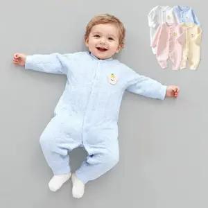 레몬곰돌이 누빔 순면 내의 긴팔 우주복 206036