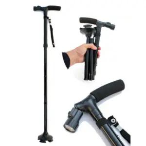 휴대 용 접이식 어르신 보행 걷기 보조 네발 지팡이 튼튼한지팡이