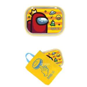 유치원 새지않는 캐릭터 어몽어스 식판도시락+가방세트 아기그릇 유아식기