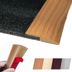 바닥 전환 스트립 자가 접착 카펫 목재 타일 비닐 라미네이트 전이 커버 가장자리 트림 간격 출입구 임계값 5mm 이내의 고르지 않은 높이 40인치, 연한 갈색 커피