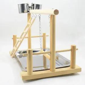 놀이터 새장 앵무새 스탠드형+스텐컵 장난감 횟대