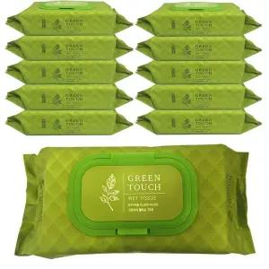 프리미엄 그린터치 물티슈(72매) 1개입 캡형 국산 물티슈 물휴지 청소용품
