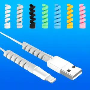 아이폰 케이블 충전기 보호캡 단선방지 바이트 충전단자 튜브 5개입