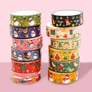 ( )만들기대장 겨울 크리스마스 마스킹테이프 12종 랜덤