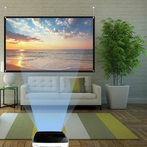 60인치 휴대용 프로젝터 스크린 접이식 16:9 주름 방지 실내외 영화 캠핑 교실용