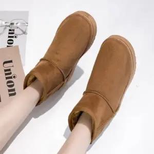 여성 겨울 첼시 방한 보온 소프트 숏 털 신발 부츠