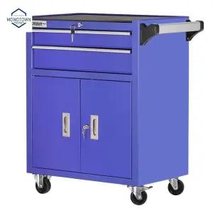 공구 버킷 카센터 블루 양문형 서랍 정리함 이동식