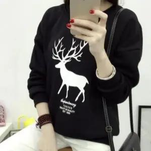 루돌프 여성 가을 티셔츠 긴팔 맨투맨 겨울 심플 기모 티셔츠 루돌프디자인