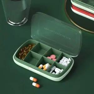 [콩심팥심]휴대용 약관리 케이스 알약 보관함 그린 수납 용기