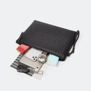 블랙 남성 선물 LARGE 클러치 가죽 가방 WFIQN29